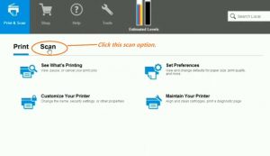 Click to scan a photos or document from HP Printer