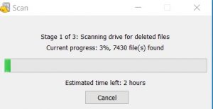 Scanning deleted data
